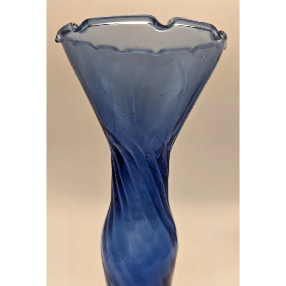 Vintage Bud Vases Cobalt Blue Hand Blown 2 Styles Approx. 8.5